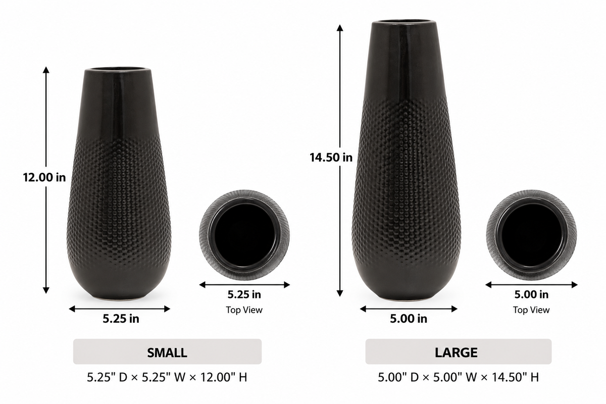 Jax Embossed Dot Ceramic Vase