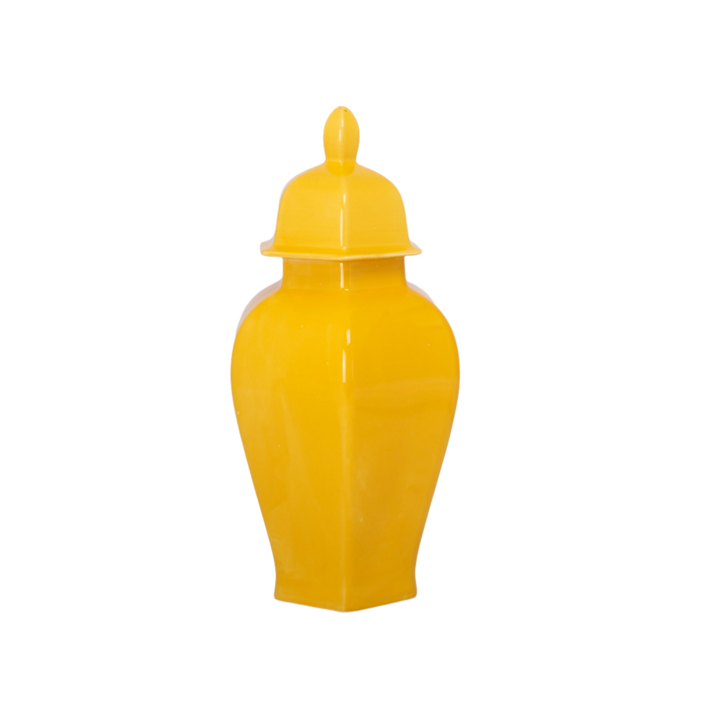 Rouve Hexagon Ceramic Temple Jar with Gloss Finish