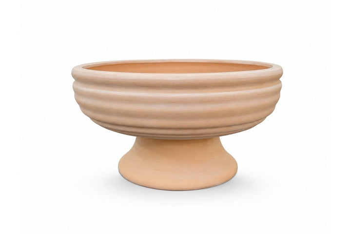 Pedestal Urn Planter Round Pot Terracotta