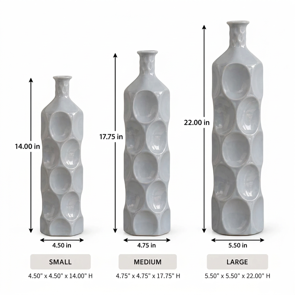 Dotty Ceramic Bottle Vases