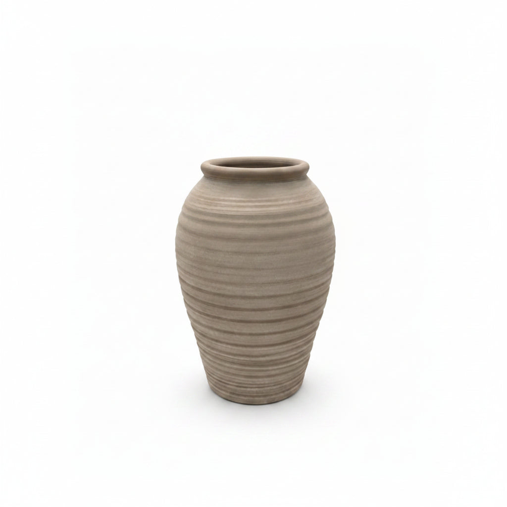 Ailani Ribbed Terracotta Vase