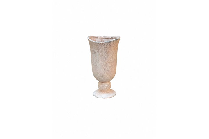 Ceramic Goblet Shaped Urn With Pedestal