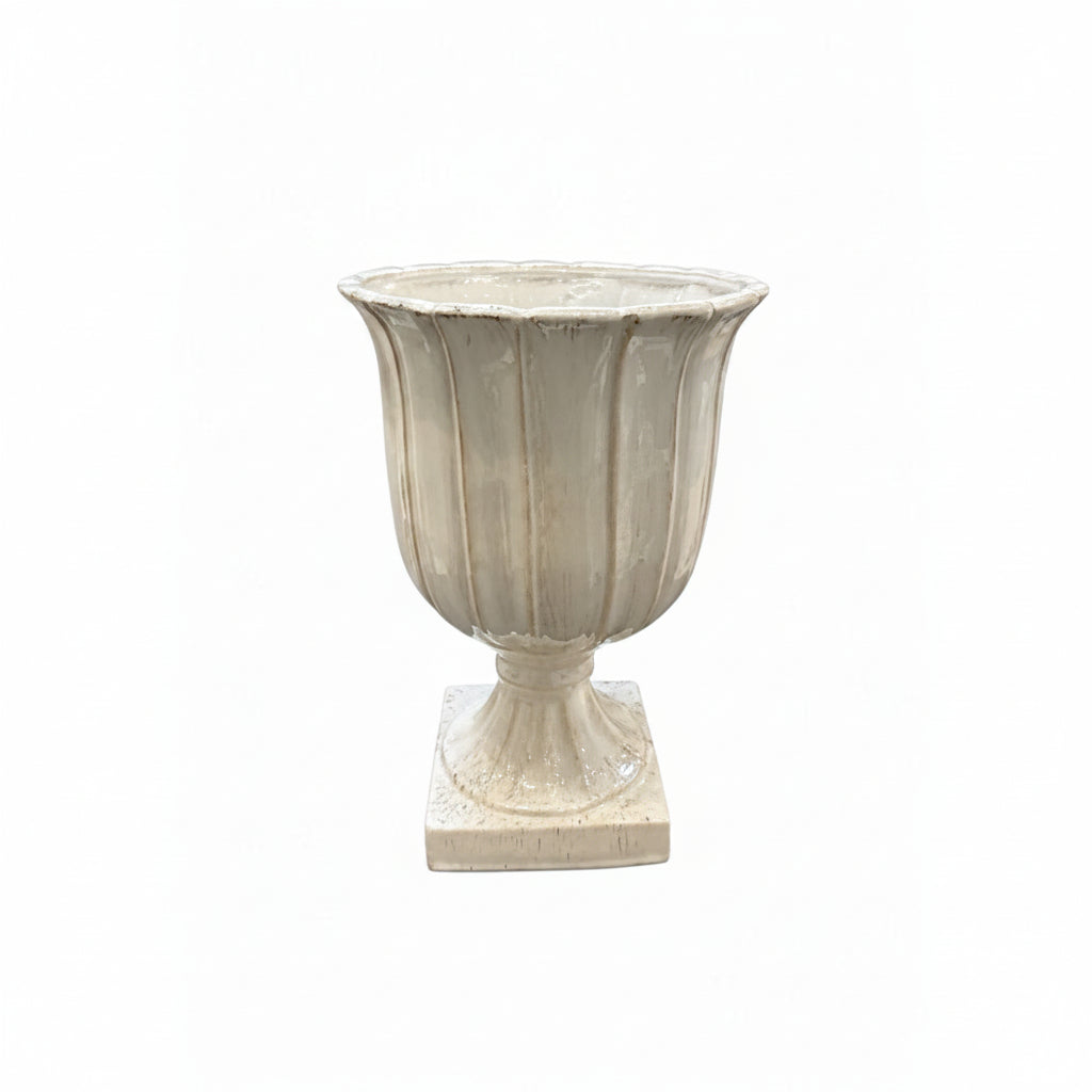 Decorative urn on a white background