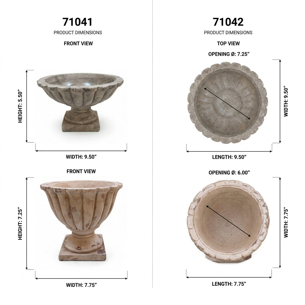 Sela Cement Tazza Compote Planter