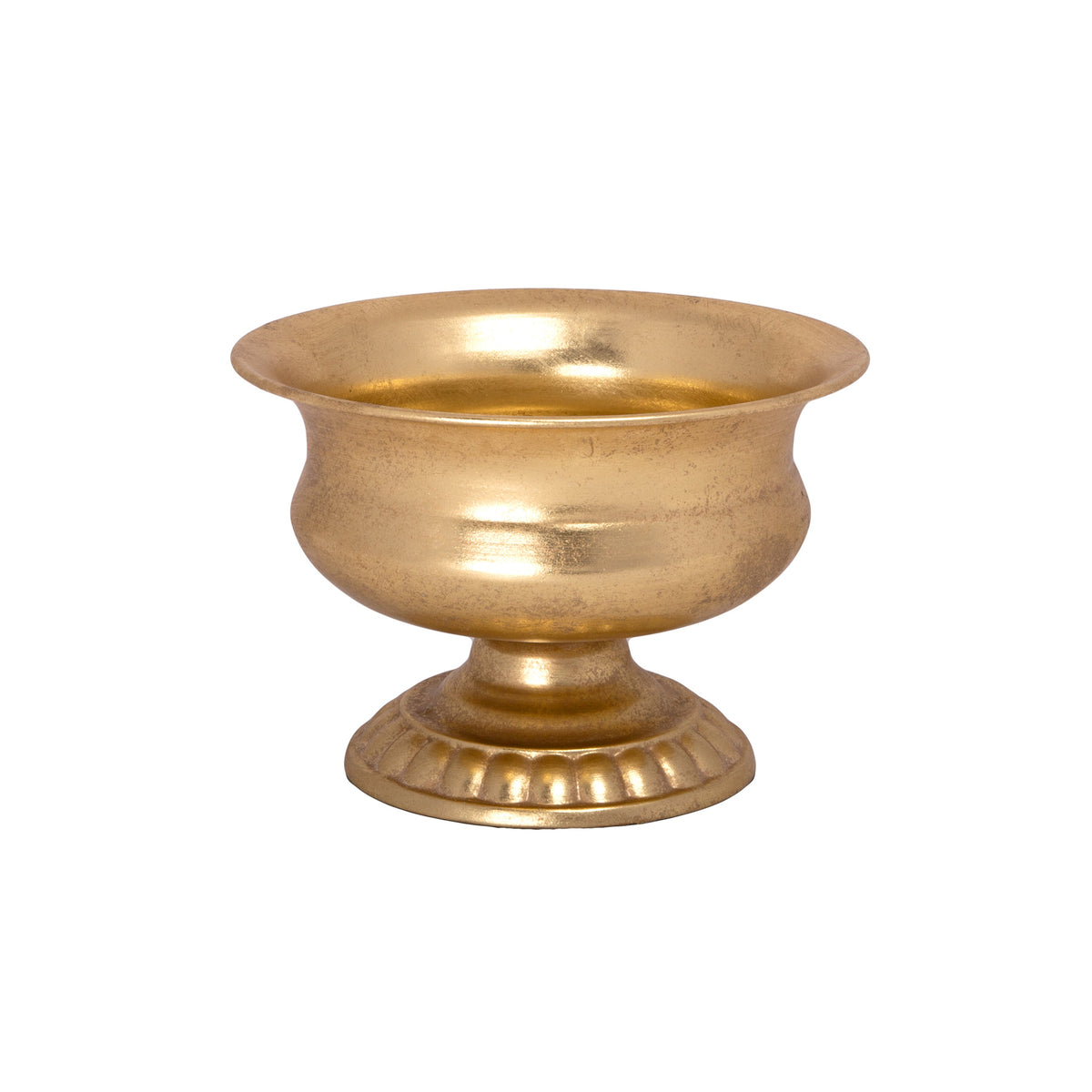 Thea Gold Metal Urn Planter