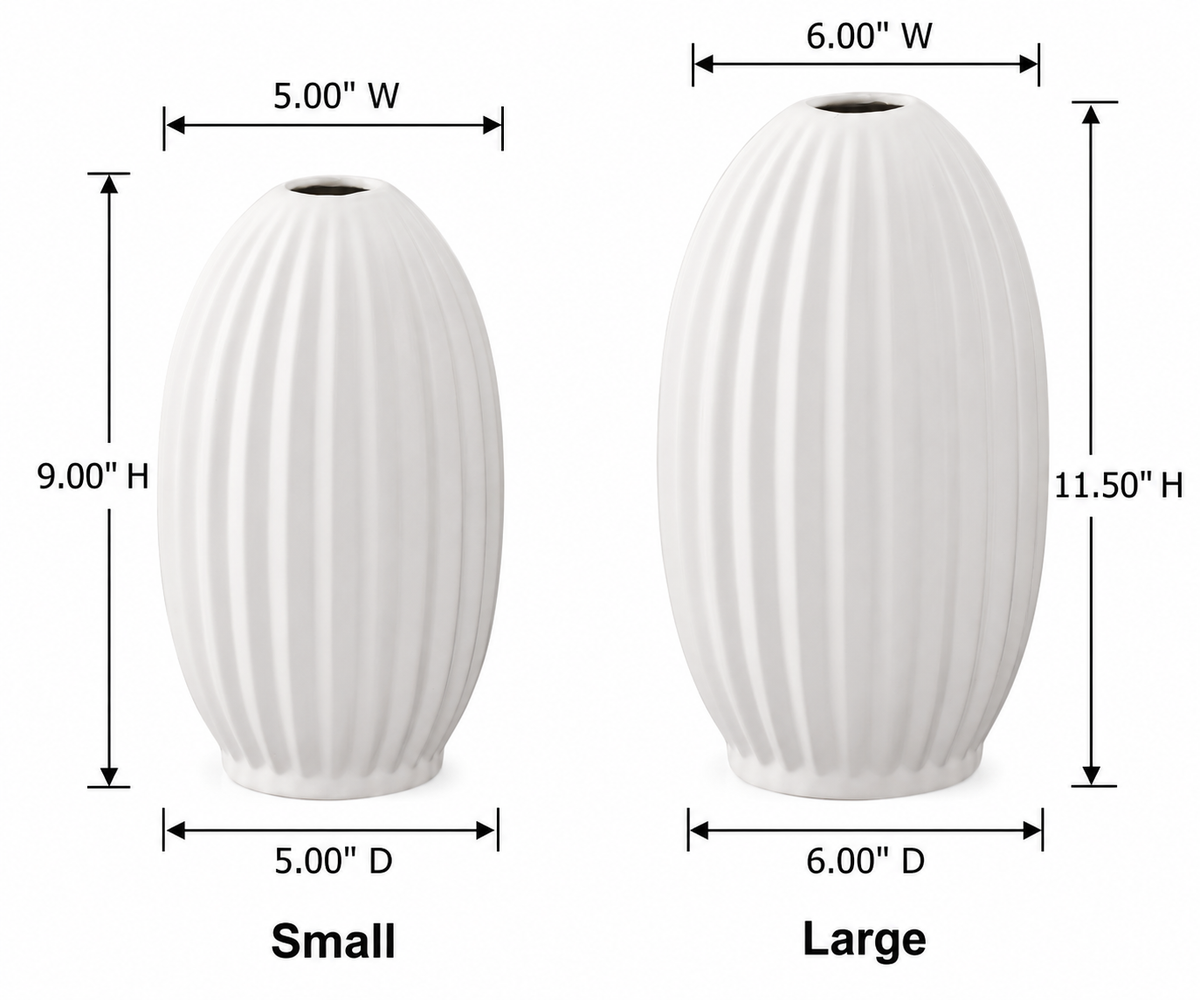 Fenton Embossed Column Ceramic Vase