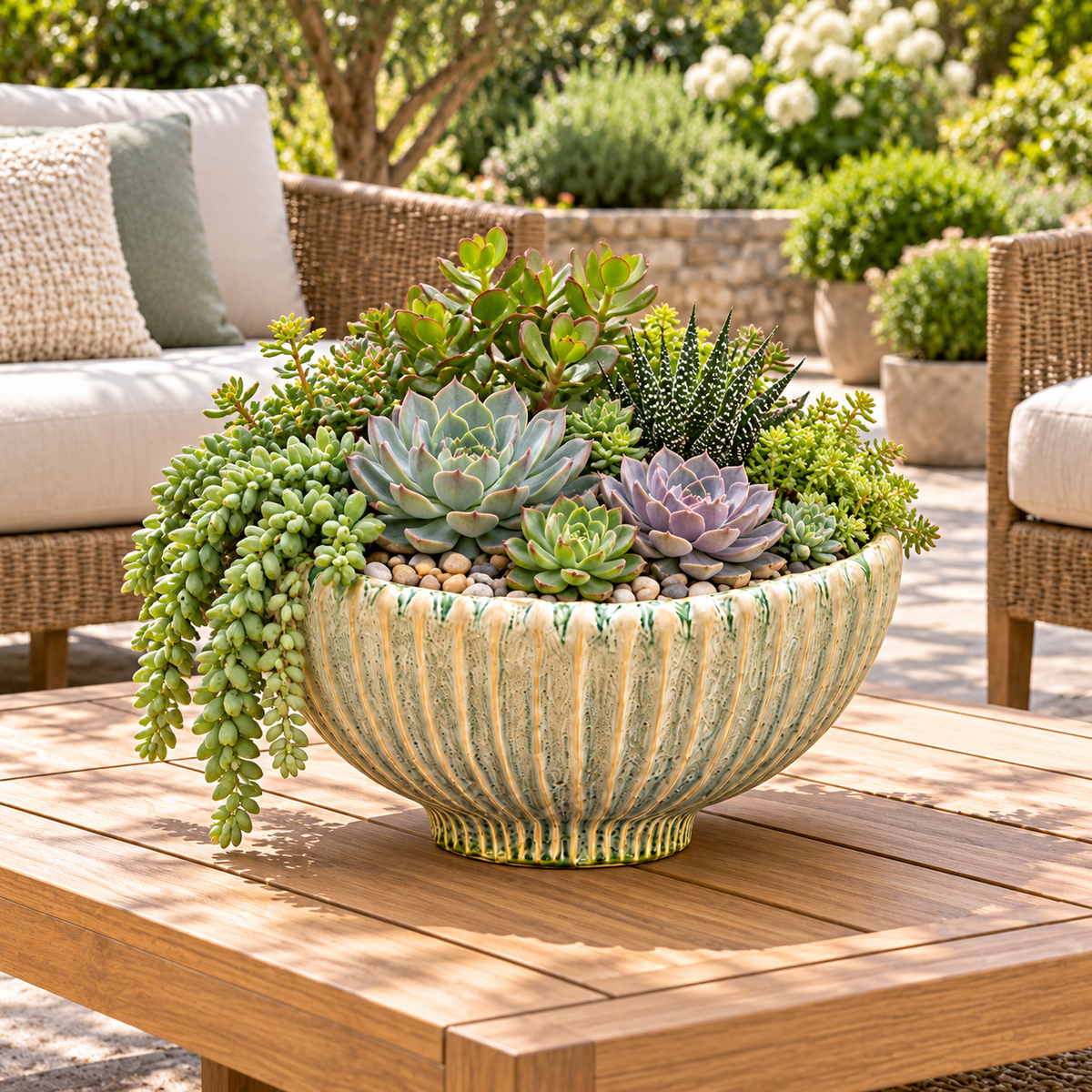 Ryze Fluted Footed Ceramic Bowl