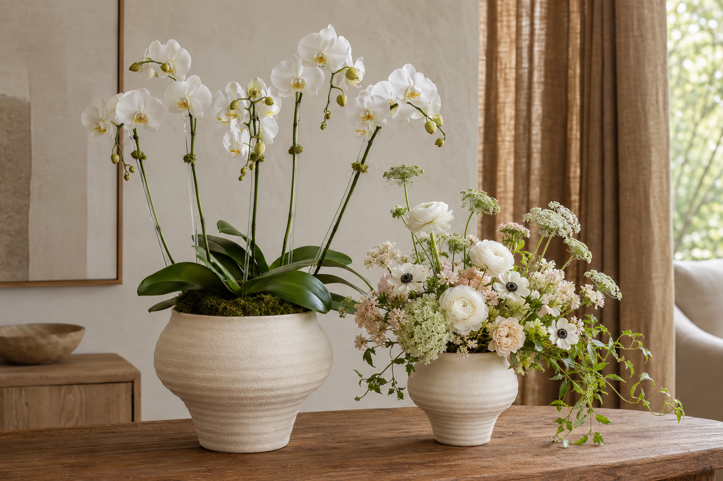 Eliza Bulbous Flared-Rim Ceramic Vase