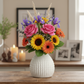 Zoya Matte Black Ceramic Vase
