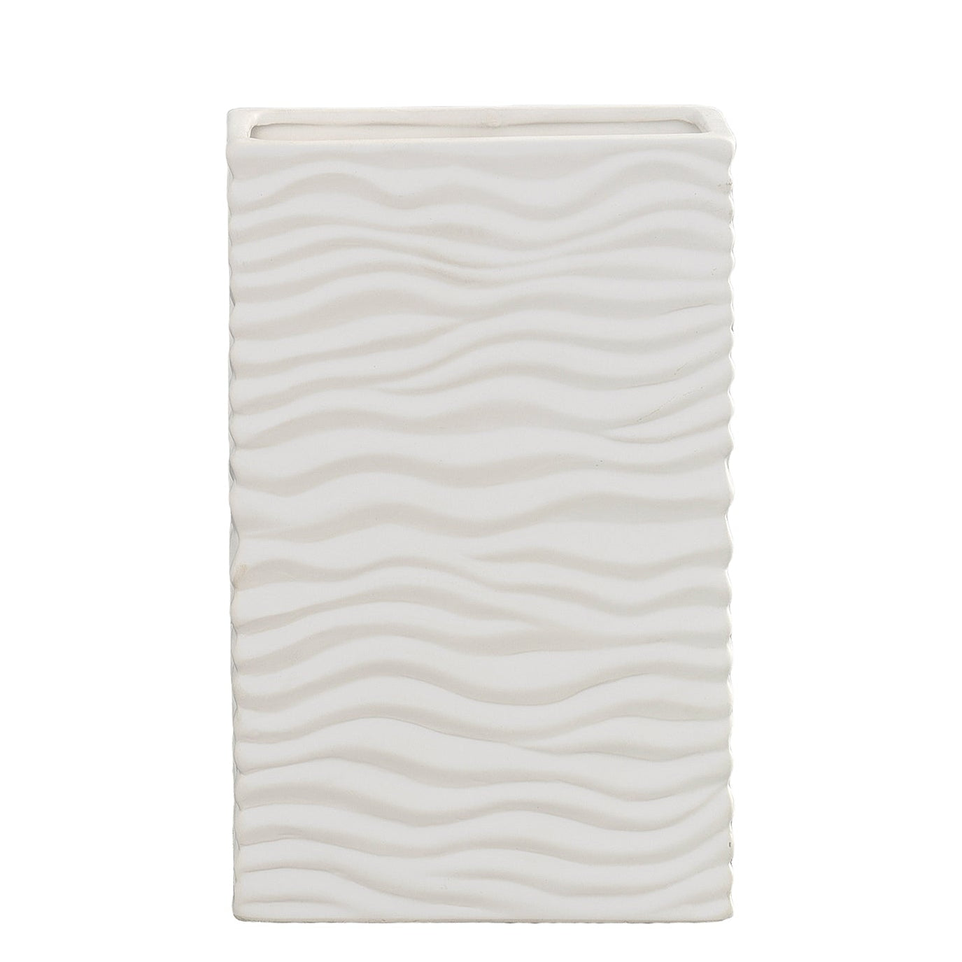 Quarin Embossed Wavy Ceramic Vase
