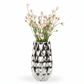 Ariellah Ceramic Round Vase with Embossed Wave Design