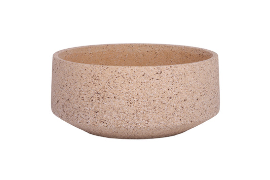 Cement Bowl Shaped Pot Granito Beige