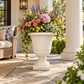 Nola Pedestal Urn Fiberglass Planter