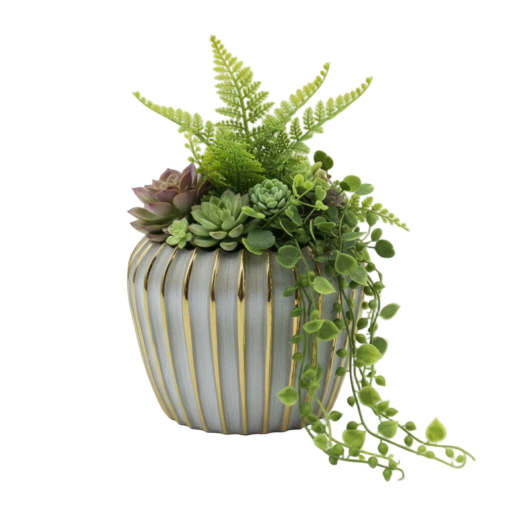 Jaleh Ribbed Ceramic Pot