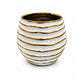 Ceramic Vase with Cylindrical Beehive Silhouette