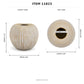 Tara Ribbed Ovoid Ceramic Vase