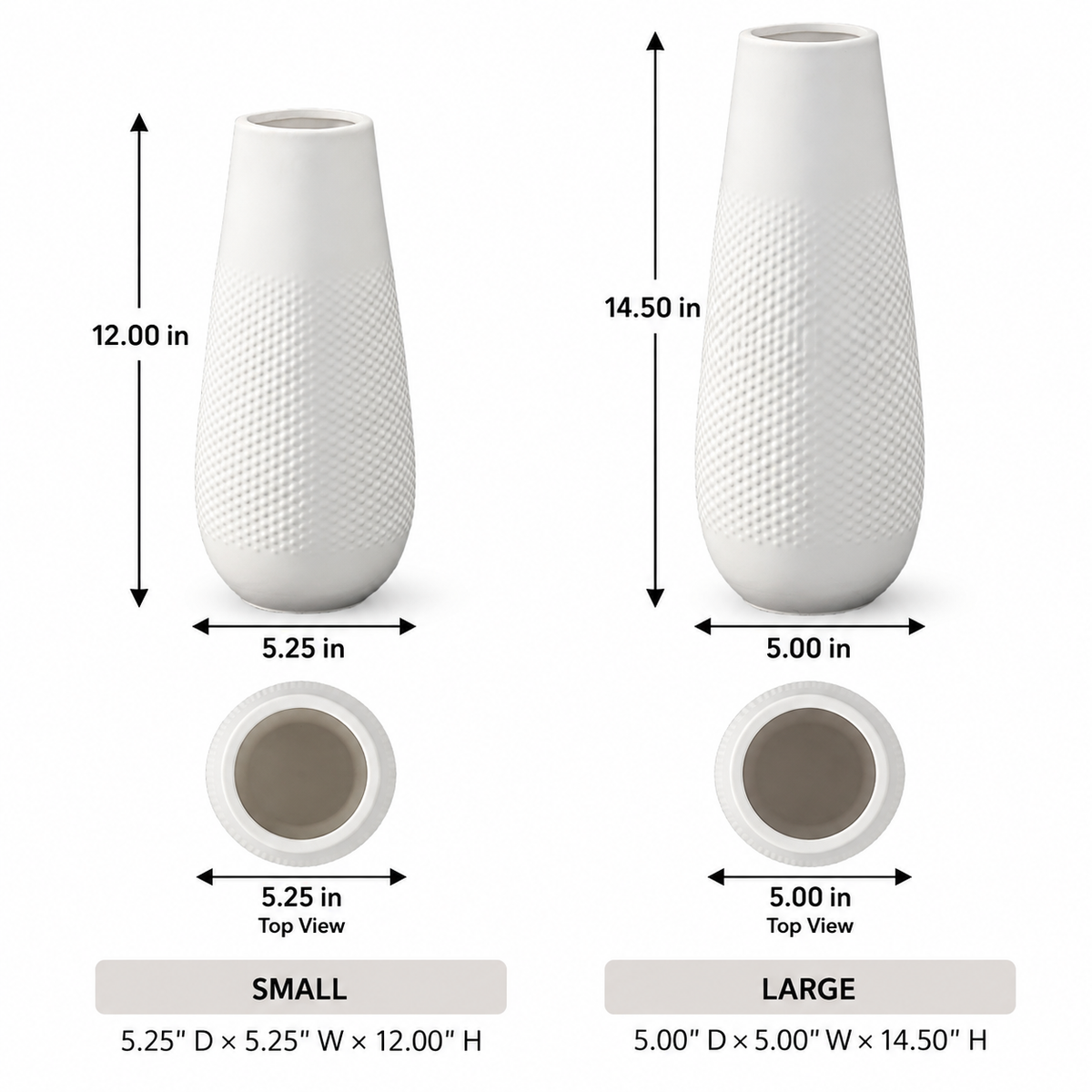 Jax Embossed Dot Ceramic Vase