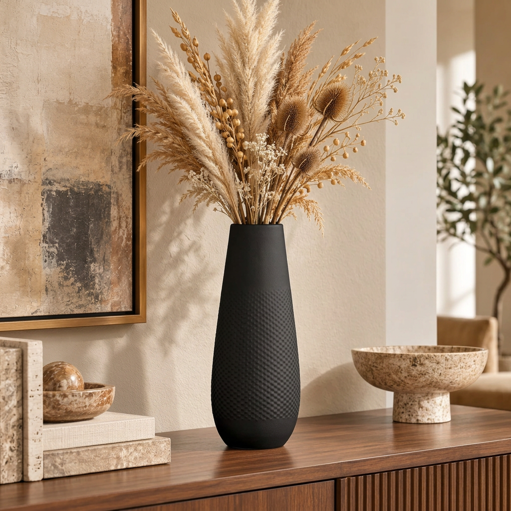 Jax Embossed Dot Ceramic Vase