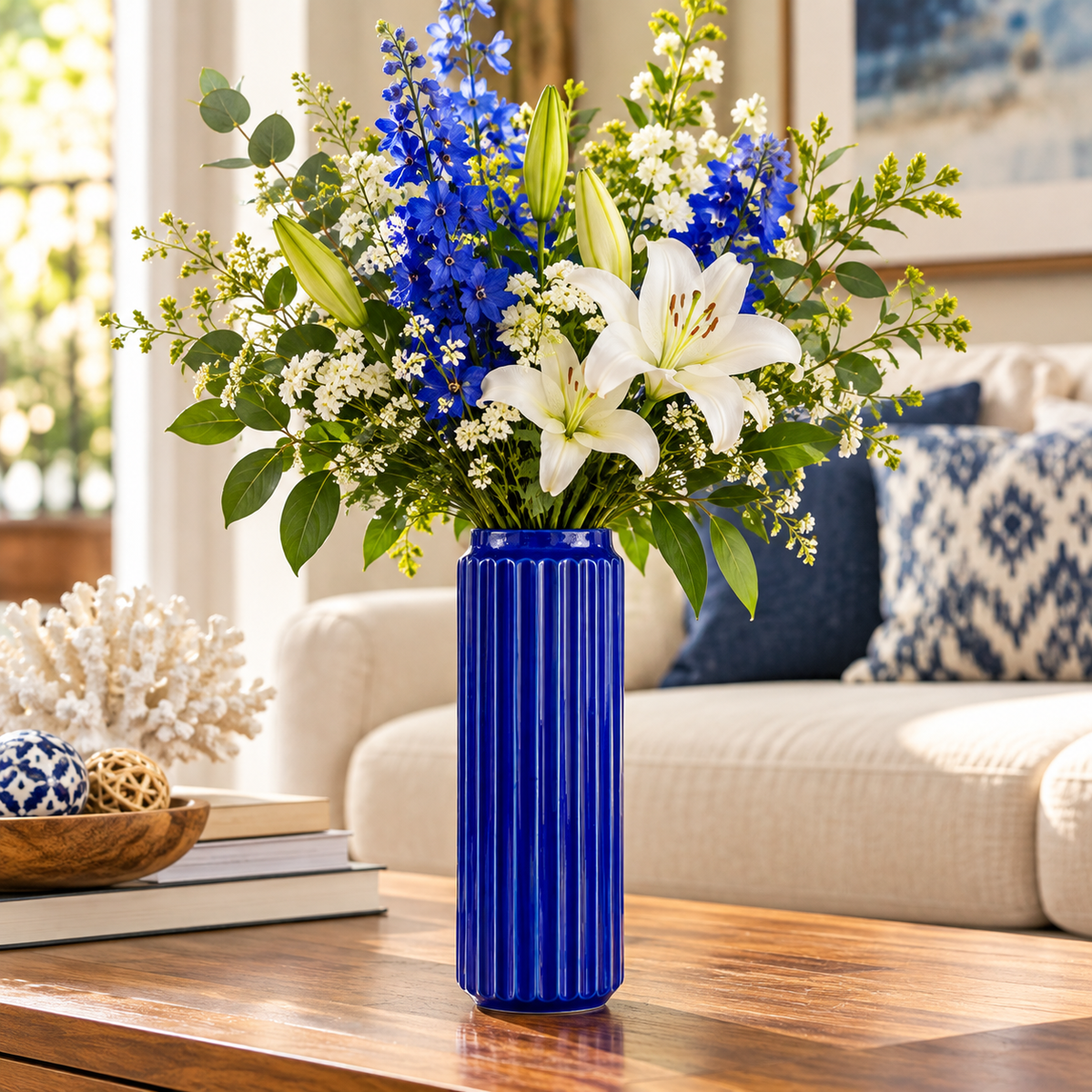 Jensen Corrugated Ceramic Vase