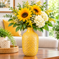 Faryn Distressed Diamond Pattern Vase