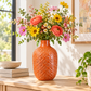Faryn Distressed Diamond Pattern Vase