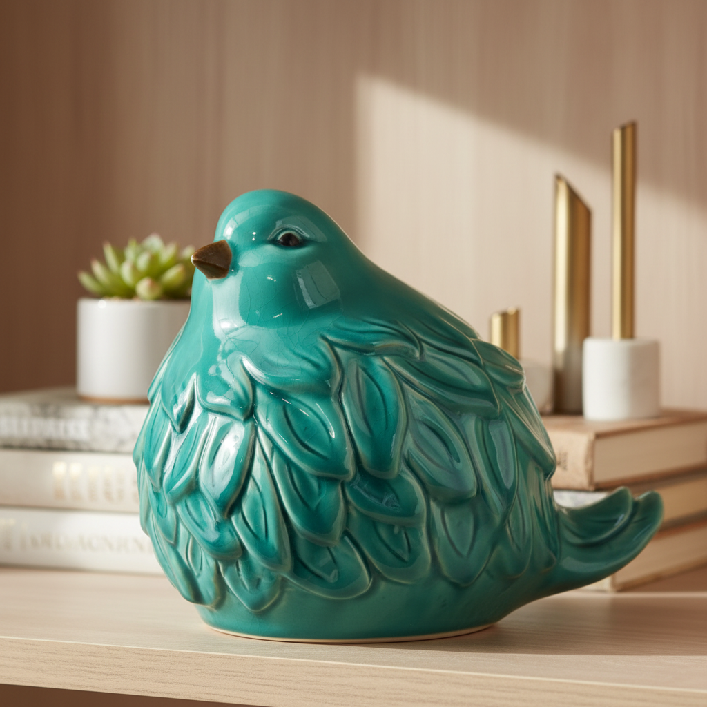 Kataleya Glossy Porcelain Bird Figurine