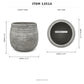 Larysa Ribbed Cement Planter