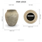 Kira Ribbed Amphora-Style Cement Planter