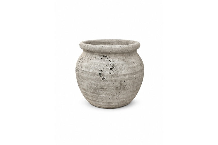 Kamilia Rustic Bell-Shaped Cement Planter