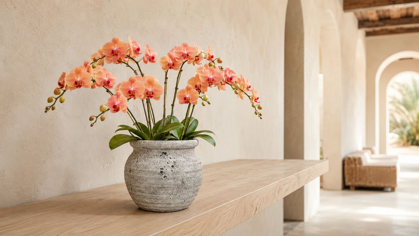 Kamilia Rustic Bell-Shaped Cement Planter