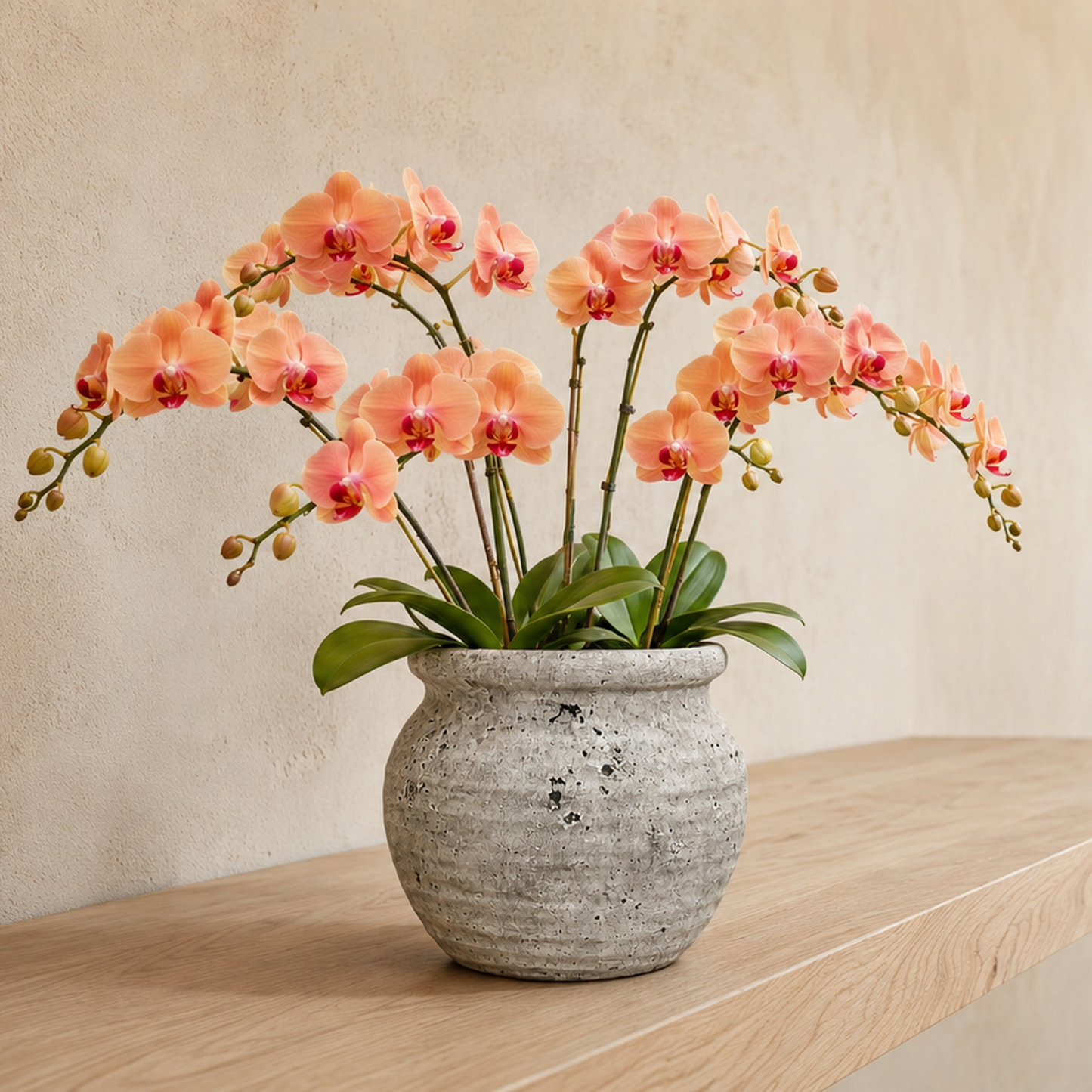 Kamilia Rustic Bell-Shaped Cement Planter