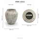 Kira Ribbed Amphora-Style Cement Planter