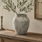 Kira Ribbed Amphora-Style Cement Planter