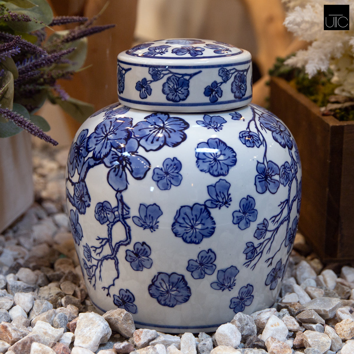Ellery Ceramic Chinoiserie Ginger Jar