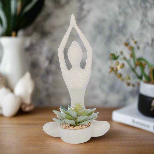 Auralie Yoga Plant Pot Decor