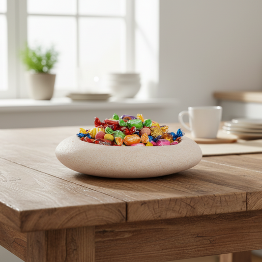 Olivia Polyresin Decorative Bowls in Cream Finish