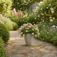 Zane Ribbed Cement Planter