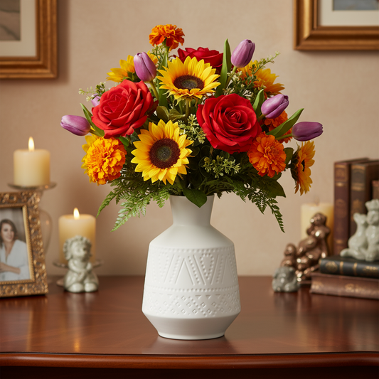 Joelle Ceramic Round Vase