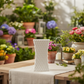 Felicia Ceramic Rectangular Pot with Diamond Pattern Design