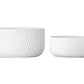 Licha Textured Ceramic Low Oval Planter Set (Set of 2)