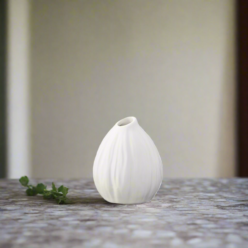 Dolly Textured Ceramic Bellied Vase