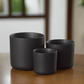 Neylan Matte Blue Ceramic Pot Set (Set of 3)