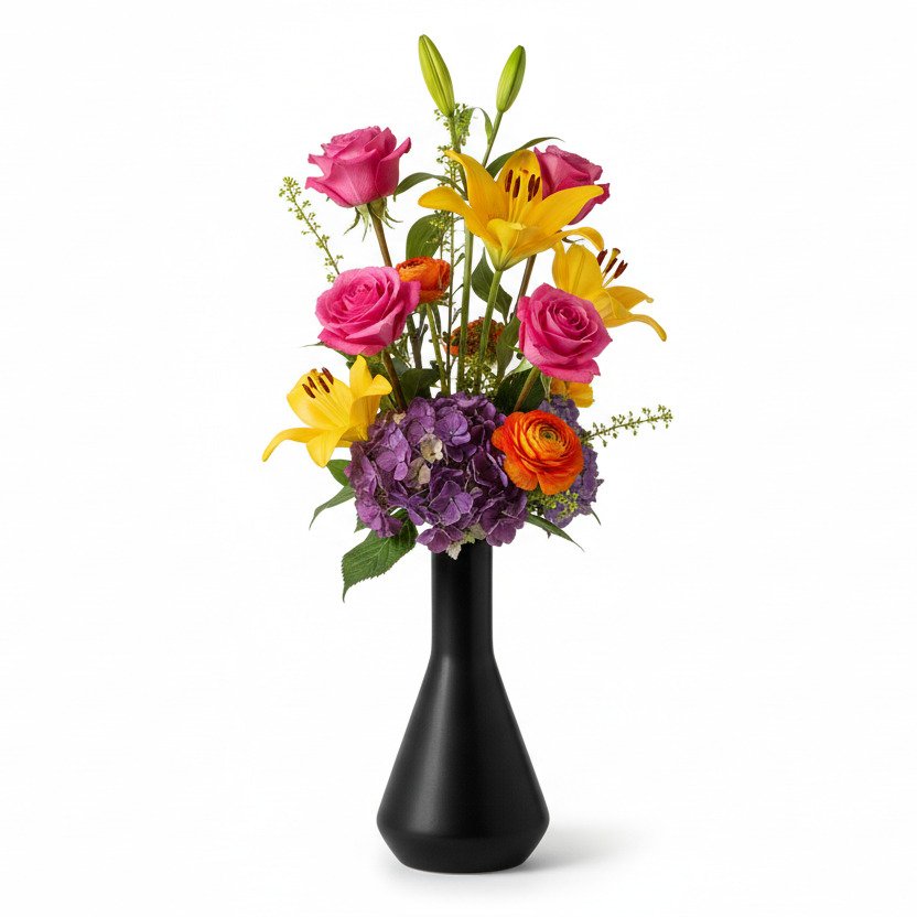 Aaliyah Ceramic Round Bellied Bottle Vase