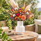 Amina Faceted Ceramic Bottle Vase