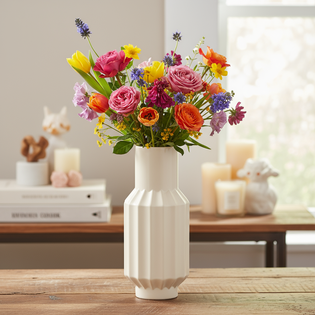 Jiya Ceramic Round Bottle Vase