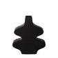 Black wavy vase on a white background