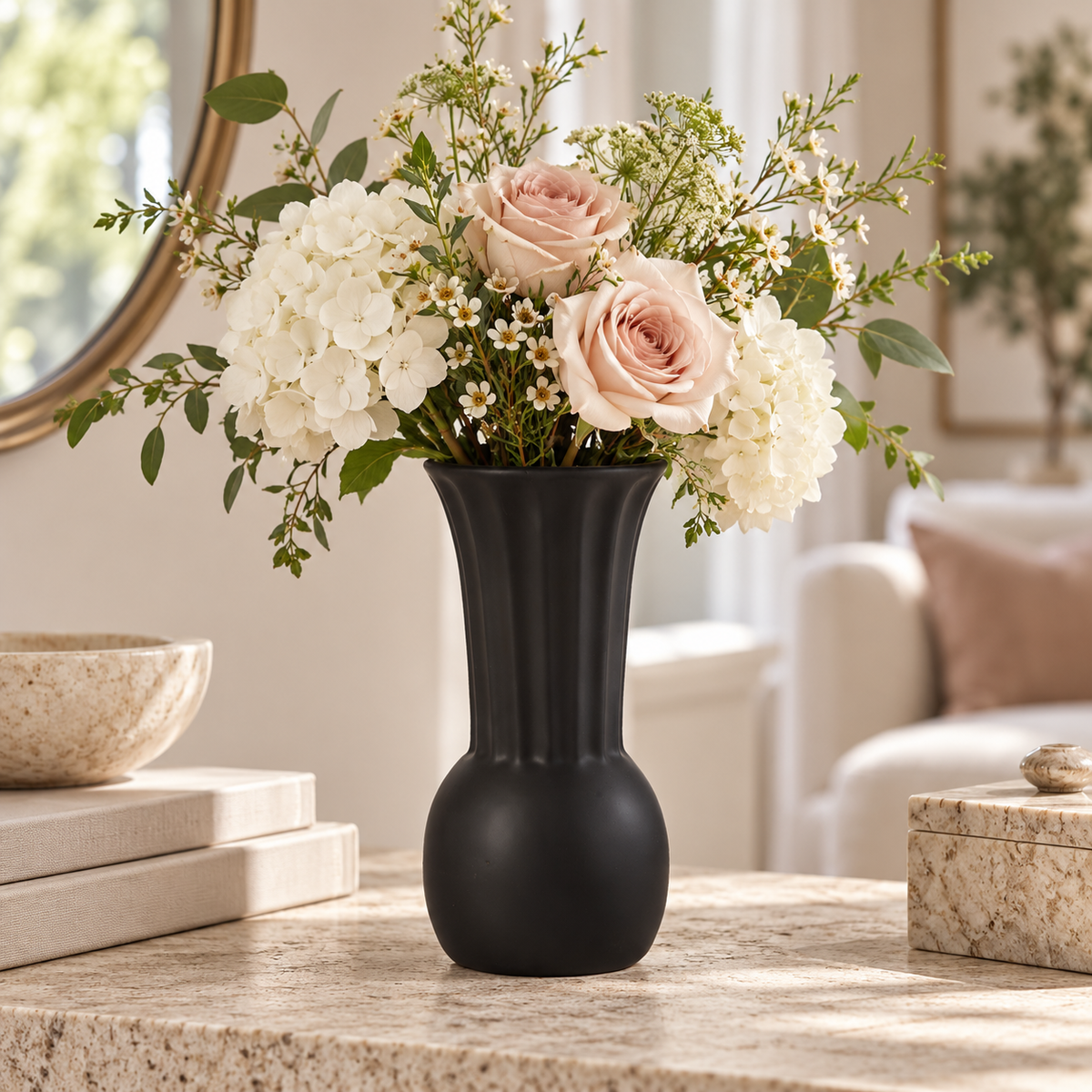 Astoria Ceramic Round Bellied Vase