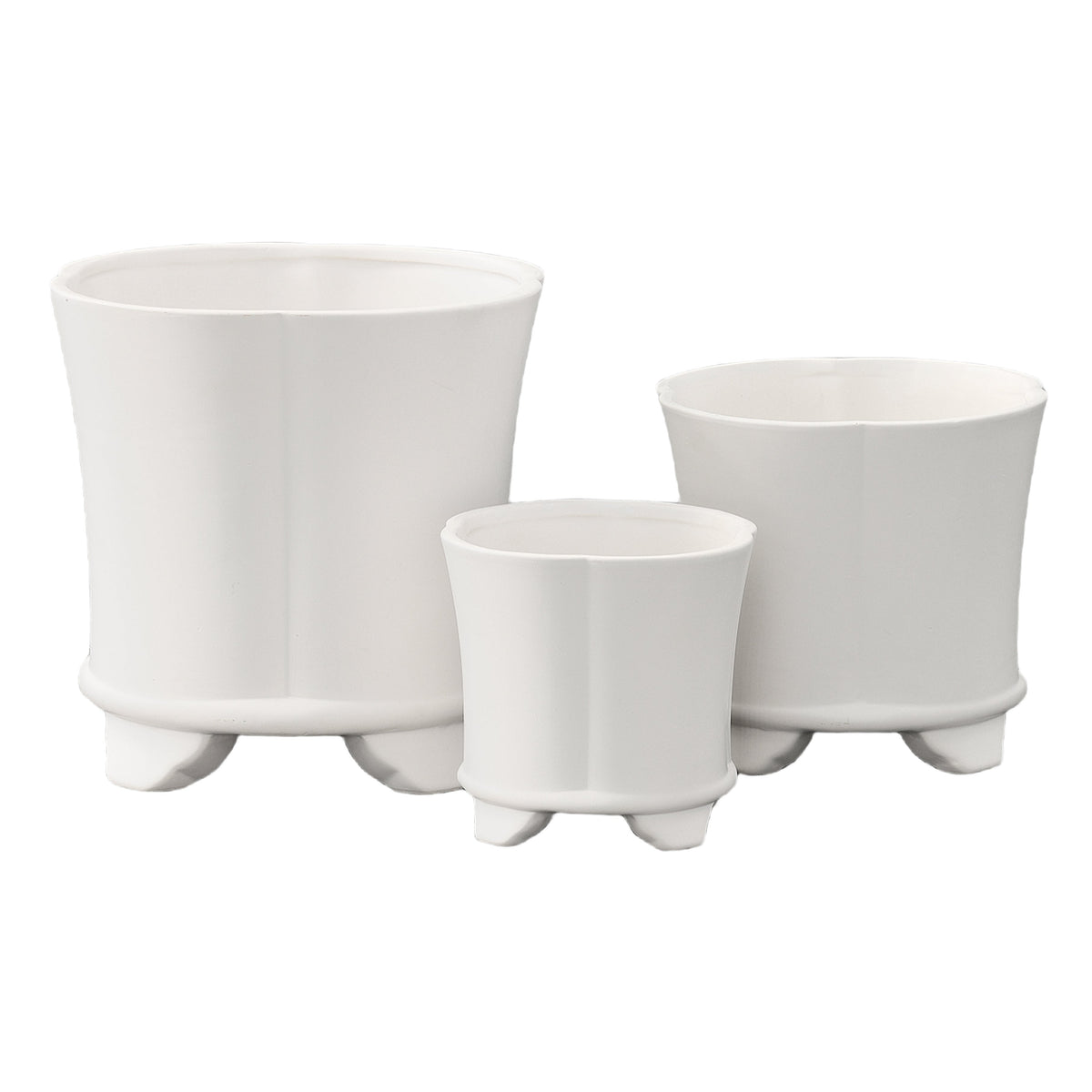 Yehuda Paneled Ceramic Pot Set (Set of 3)