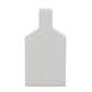 A matte finish white ceramic flat plain bottle tall vase.