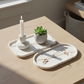 Gracelyn Marbleized Ceramic Boat Pots (Set of 2)